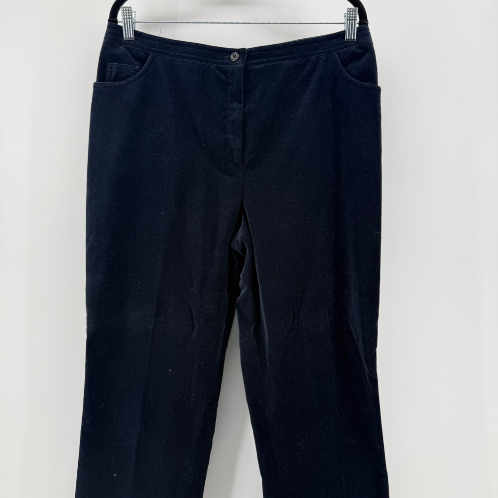 Bernard Zins Paris Jacobin Navy Blue Velvet Trousers Made in France Size 16